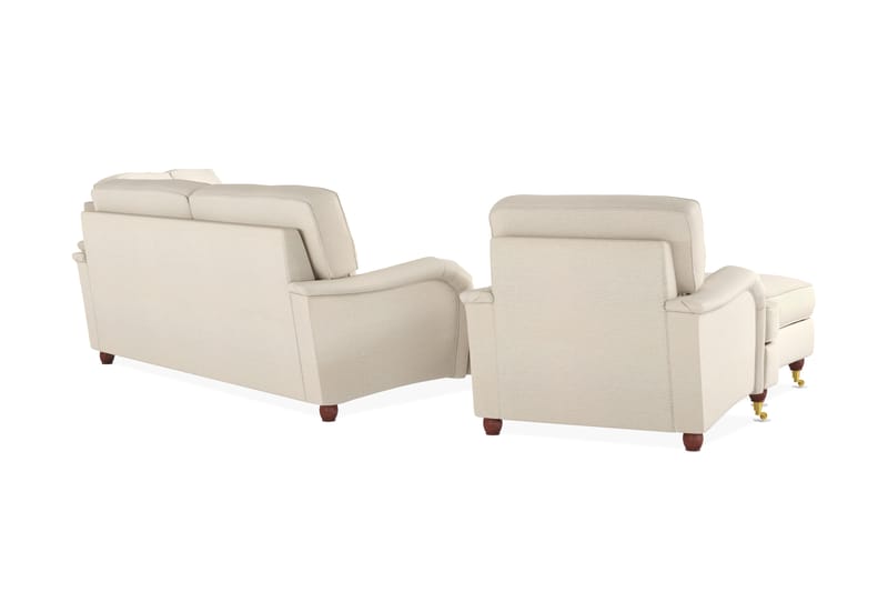 Soffgrupp Oxford 3-sits+4-sits+Fåtölj+Fotpall - Beige - Möbler - Soffa - Soffgrupp - Howard soffgrupp