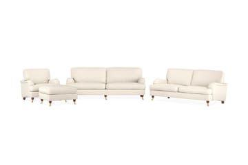 Soffgrupp Oxford 3-sits+4-sits+Fåtölj+Fotpall - Beige - Möbler - Soffa - Soffgrupp - Howard soffgrupp