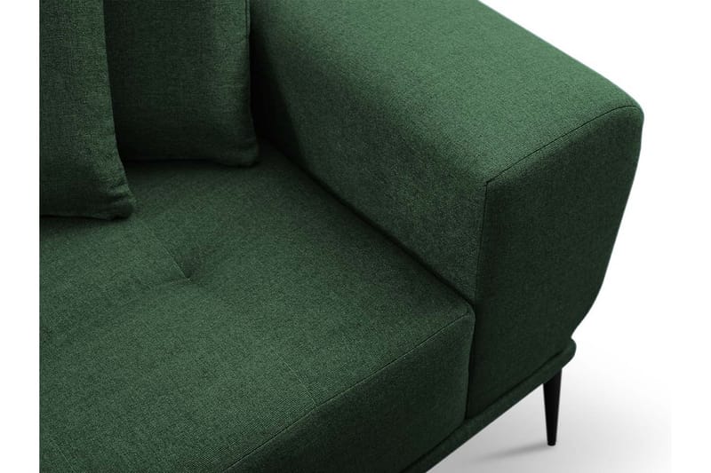 Soffgrupp Rapana Höger med Fotpall - Sammet/Gul - Möbler - Soffa - Soffgrupp