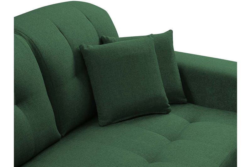 Soffgrupp Rapana Höger med Fotpall - Sammet/Gul - Möbler - Soffa - Soffgrupp