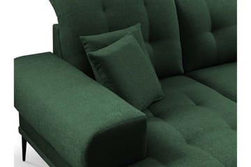 Soffgrupp Rapana Höger med Fotpall - Sammet/Gul - Möbler - Soffa - Soffgrupp