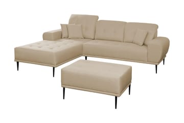 Soffgrupp Rapana Vänster med Fotpall - Beige - Möbler - Soffa - Soffgrupp
