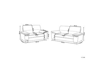 Soffgrupp Shundria 2-Sits + 3-Sits Konstläder - Beige - Möbler - Soffa - Soffgrupp - Howard soffgrupp