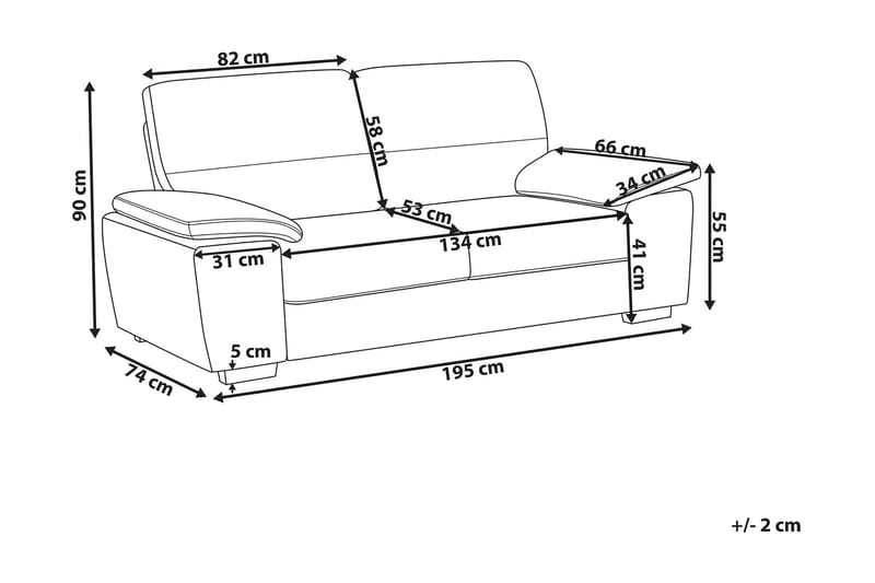 Soffgrupp Shundria 2-Sits + 3-Sits Konstläder - Beige - Möbler - Soffa - Soffgrupp - Howard soffgrupp