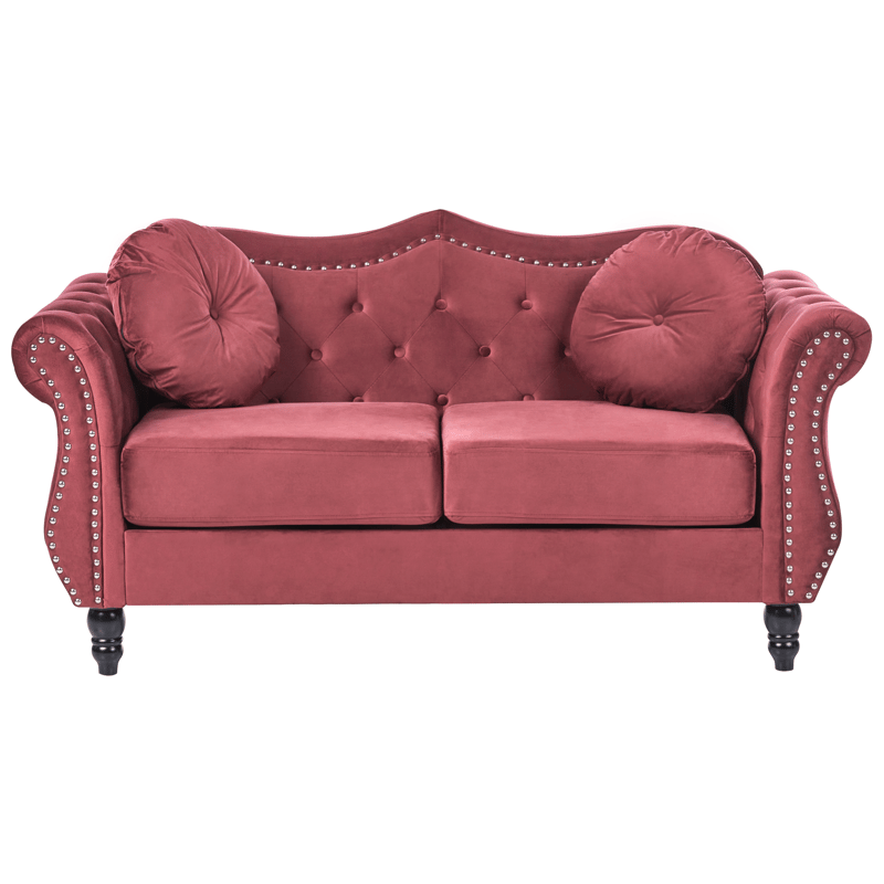 Soffgrupp Skien - Mörkröd - Möbler - Soffa - Soffgrupp - Chesterfield soffgrupp