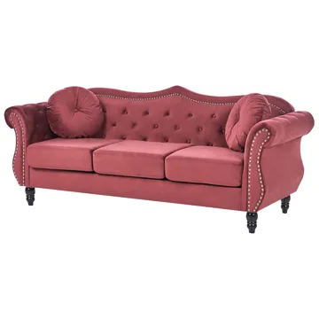 Soffgrupp Skien - Mörkröd - Möbler - Soffa - Soffgrupp - Chesterfield soffgrupp
