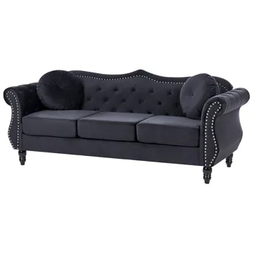 Soffgrupp Skien - Svart - Möbler - Soffa - Soffgrupp - Chesterfield soffgrupp