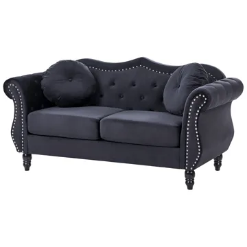 Soffgrupp Skien - Svart - Möbler - Soffa - Soffgrupp - Chesterfield soffgrupp