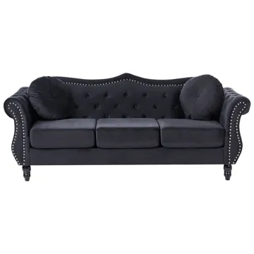 Soffgrupp Skien - Svart - Möbler - Soffa - Soffgrupp - Chesterfield soffgrupp