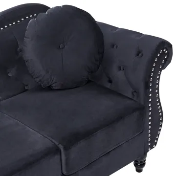 Soffgrupp Skien - Svart - Möbler - Soffa - Soffgrupp - Chesterfield soffgrupp