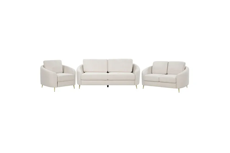 Soffgrupp Trosa Beige/guld - Beige/guld - Möbler - Soffa - Soffgrupp