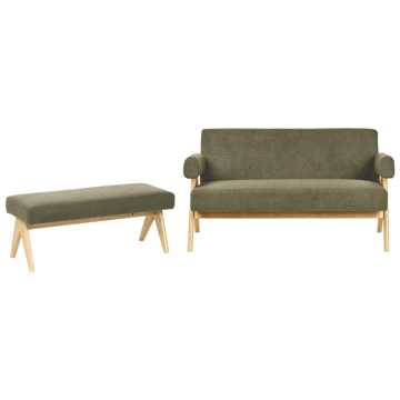 Soffgrupp Tamre - Olivgrön/Ljusbrun - Möbler - Soffa - Soffgrupp