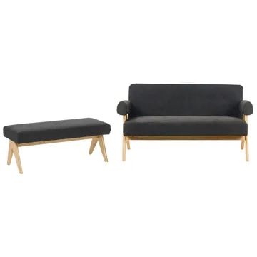 Soffgrupp Tamre - Svart/Ljusbrun - Möbler - Soffa - Soffgrupp