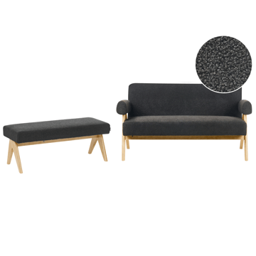 Soffgrupp Tamre - Svart/Ljusbrun - Möbler - Soffa - Soffgrupp