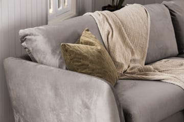 Trend Soffgrupp 2,5-sits+2-sits+Fåtölj+Fotpall Sammet - Brun - Möbler - Soffa - Soffgrupp