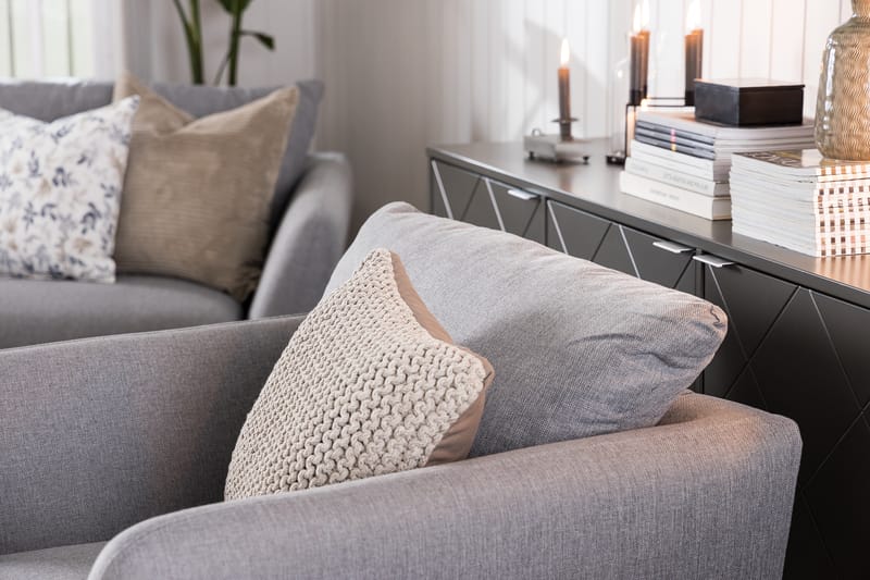 Trend Soffgrupp 2,5-sits+2-sits+Fåtölj - Ljusgrå - Möbler - Soffa - Soffgrupp