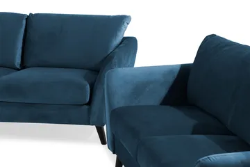 Trend Soffgrupp 3-sits + 2-sits Sammetssoffa - Blå - Möbler - Soffa - Soffgrupp