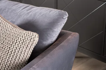 Trend Soffgrupp 3-sits + 2-sits Sammetssoffa - Ljusgrå - Möbler - Soffa - Soffgrupp