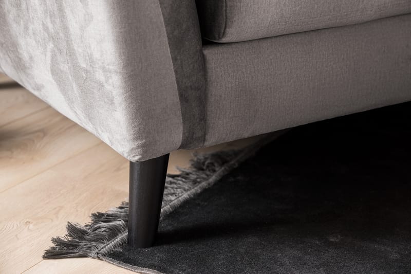 Trend Soffgrupp 3-sits + 2-sits Sammetssoffa - Mörkgrå - Möbler - Soffa - Soffgrupp