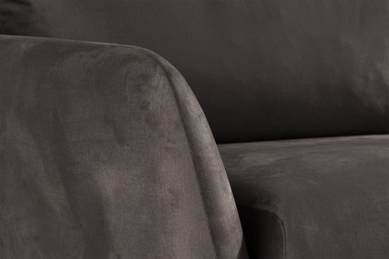 Trend Soffgrupp 3-sits + 2-sits Sammetssoffa - Mörkgrå - Möbler - Soffa - Soffgrupp