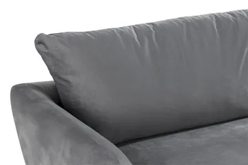 Trend Soffgrupp 3-sits + 2-sits Soffa + Fåtölj + Fotpall i Sammet - Ljusgrå - Möbler - Soffa - Soffgrupp