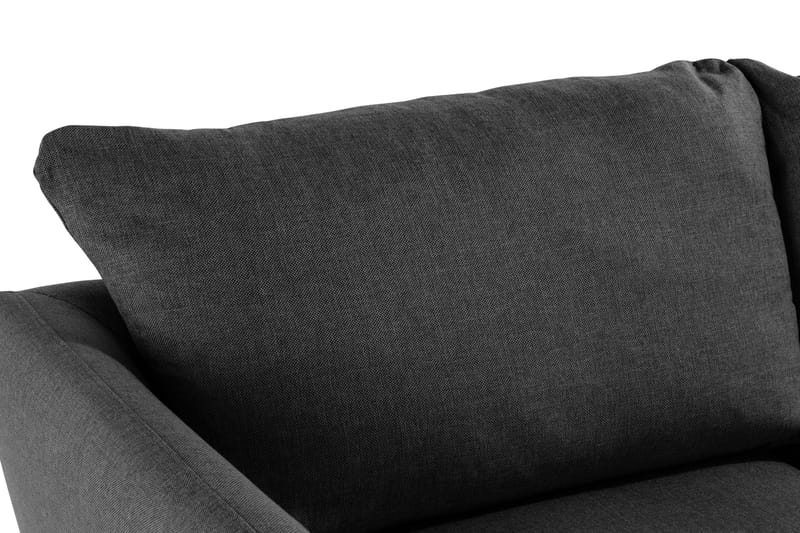Trend Soffgrupp 3-sits + 2-sits Soffa + Fåtölj + Fotpall i Tyg - Svart - Möbler - Soffa - Soffgrupp