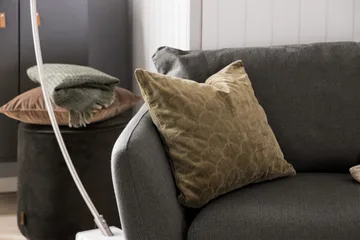 Trend Soffgrupp 3-sits + 2-sits Soffa + Fåtölj + Fotpall i Tyg - Svart - Möbler - Soffa - Soffgrupp