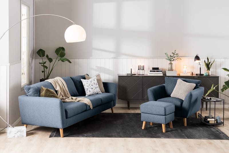 Trend Soffgrupp 3-sits + 2-sits Tygsoffa - Blå - Möbler - Soffa - Soffgrupp - Howard soffgrupp