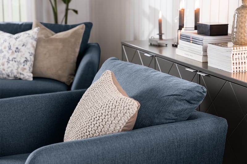 Trend Soffgrupp 3-sits + 2-sits Tygsoffa - Blå - Möbler - Soffa - Soffgrupp - Howard soffgrupp