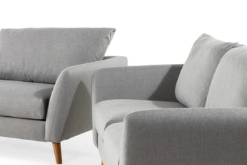 Trend Soffgrupp 3-sits + 2-sits Tygsoffa - Ljusgrå - Möbler - Soffa - Soffgrupp