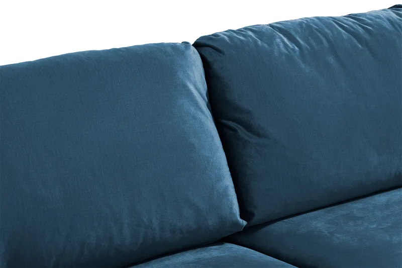 Trend Soffgrupp 3-sits + 2-sits Sammetssoffa - Blå - Möbler - Soffa - Soffgrupp