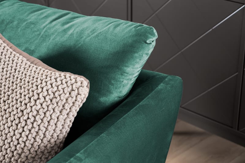 Trend Soffgrupp 3-sits + 2-sits Sammetssoffa - Grön - Möbler - Soffa - Soffgrupp