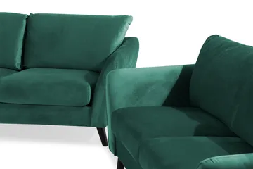 Trend Soffgrupp 3-sits + 2-sits Sammetssoffa - Grön - Möbler - Soffa - Soffgrupp