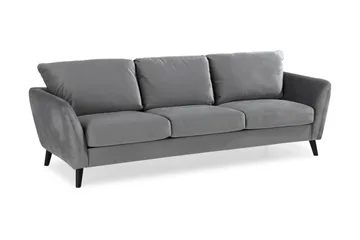 Trend Soffgrupp 3-sits + 2-sits Sammetssoffa - Ljusgrå - Möbler - Soffa - Soffgrupp