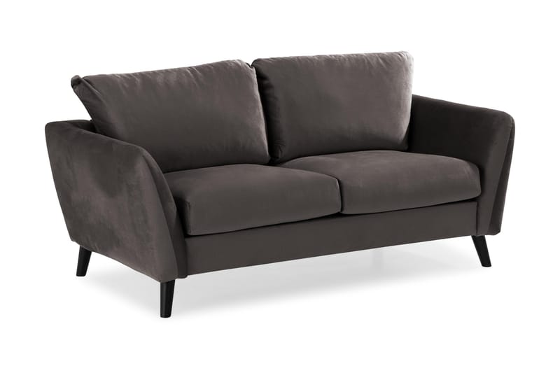 Trend Soffgrupp 3-sits + 2-sits Sammetssoffa - Mörkgrå - Möbler - Soffa - Soffgrupp