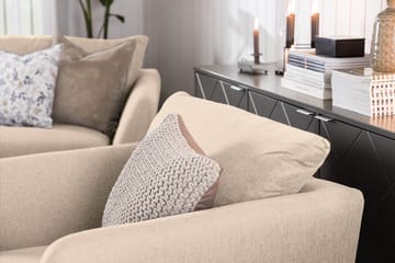 Trend Soffgrupp 3-sits + 2-sits Soffa + Fåtölj + Fotpall i Tyg - Beige - Möbler - Soffa - Soffgrupp - Howard soffgrupp