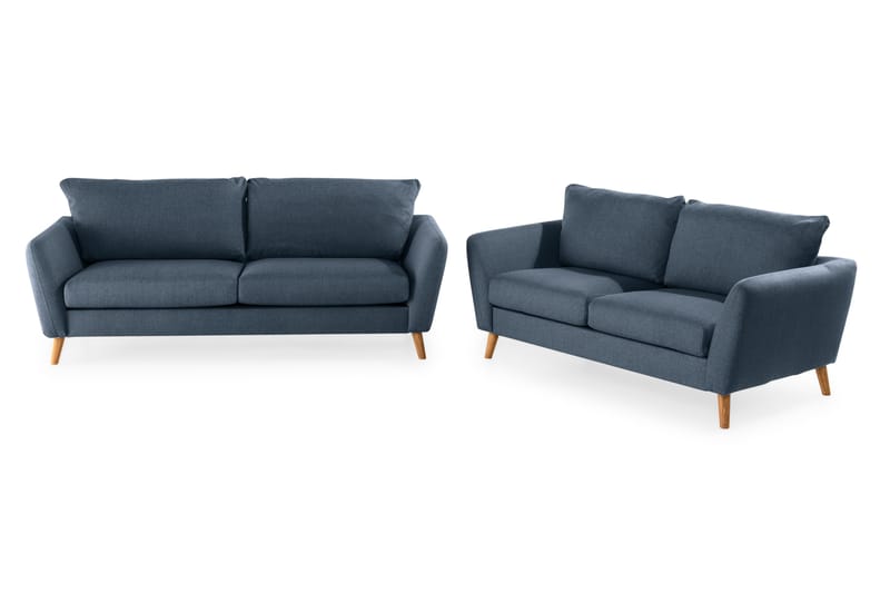 Trend Soffgrupp 3-sits + 2-sits Tygsoffa, Blå