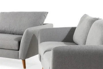 Trend Soffgrupp 3-sits + 2-sits Tygsoffa - Ljusgrå - Möbler - Soffa - Soffgrupp