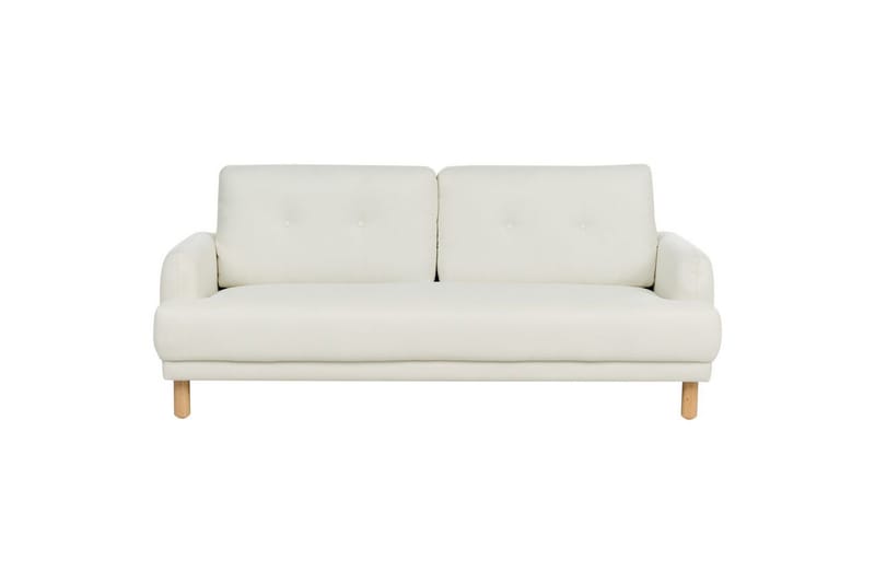 Soffgrupp Tuve Vit/ljust trä, Polyester - Vit/ljust trä, Polyester - Möbler - Soffa - Soffgrupp