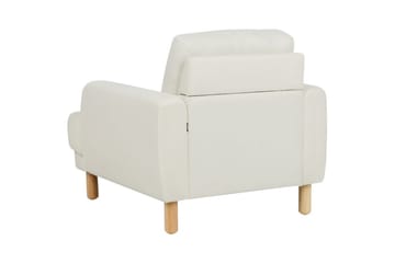 Soffgrupp Tuve Vit/ljust trä, Polyester - Vit/ljust trä, Polyester - Möbler - Soffa - Soffgrupp