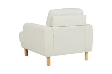 Soffgrupp Tuve Vit/ljust trä, Polyester - Vit/ljust trä, Polyester - Möbler - Soffa - Soffgrupp