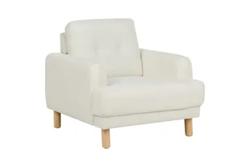 Soffgrupp Tuve Vit/ljust trä, Polyester - Vit/ljust trä, Polyester - Möbler - Soffa - Soffgrupp