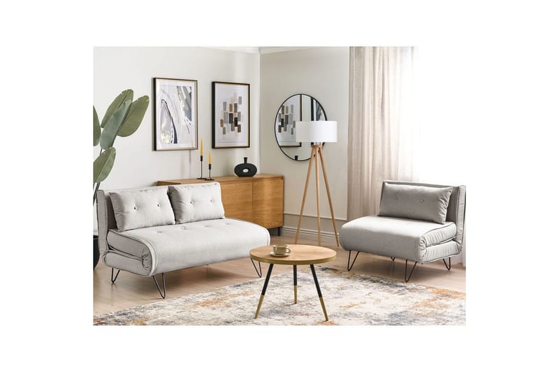 Soffgrupp Vestfold Grå/svart, Polyester - Grå/svart, Polyester - Möbler - Soffa - Soffgrupp