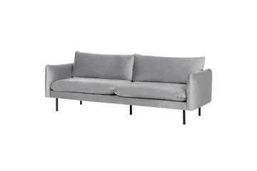 Soffgrupp Vinterbro Grå/svart, Sammet - Grå/svart, Sammet - Möbler - Soffa - Soffgrupp