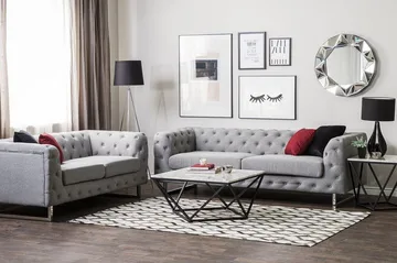 Vissland Soffgrupp 2-Sits+3-Sits - Grå - Möbler - Soffa - Soffgrupp