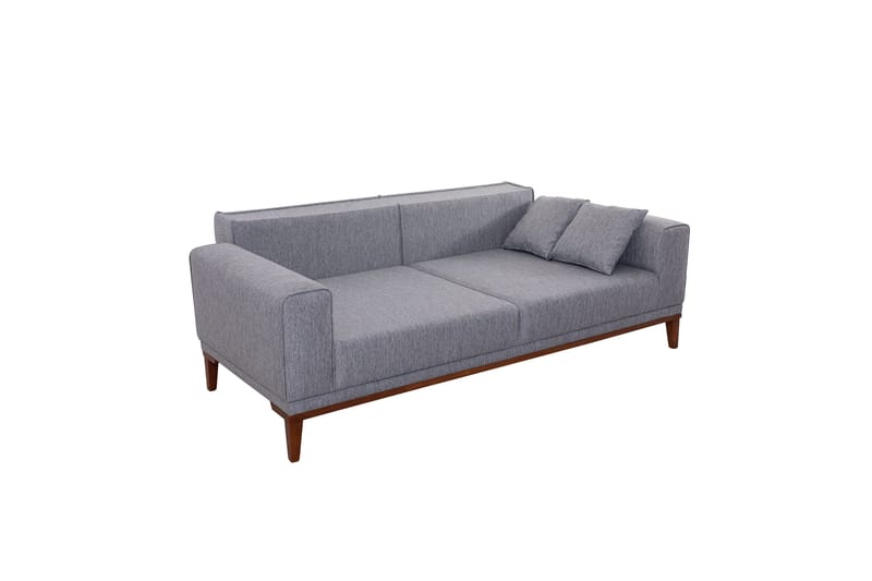 Wyong Soffgrupp 3-sits Soffa + Fåtölj - Grå - Möbler - Soffa - Soffgrupp