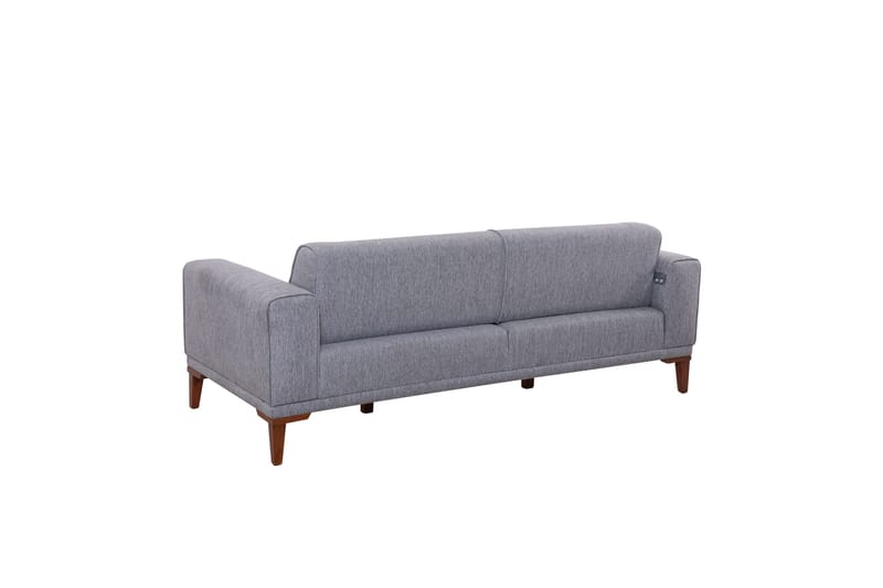 Wyong Soffgrupp 3-sits Soffa + Fåtölj - Grå - Möbler - Soffa - Soffgrupp