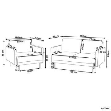 Soffset Breda - Rosa, Svart - Möbler - Fåtölj & stolar - Fåtölj