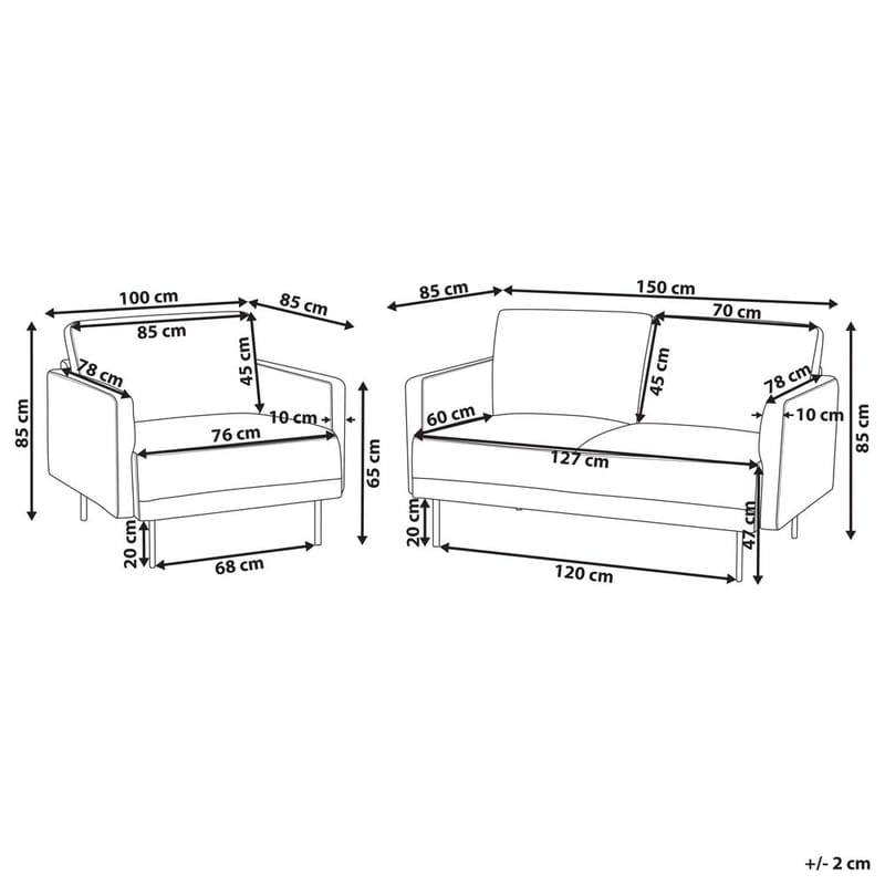 Soffset Breda - Rosa, Svart - Möbler - Fåtölj & stolar - Fåtölj