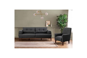 Soffset Valsot Antracit / Valnöt - Antracit / Valnöt - Möbler - Soffa - Soffgrupp